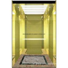 Elevador de pasajeros Lift Gold Mirror Etching Hl-X-054